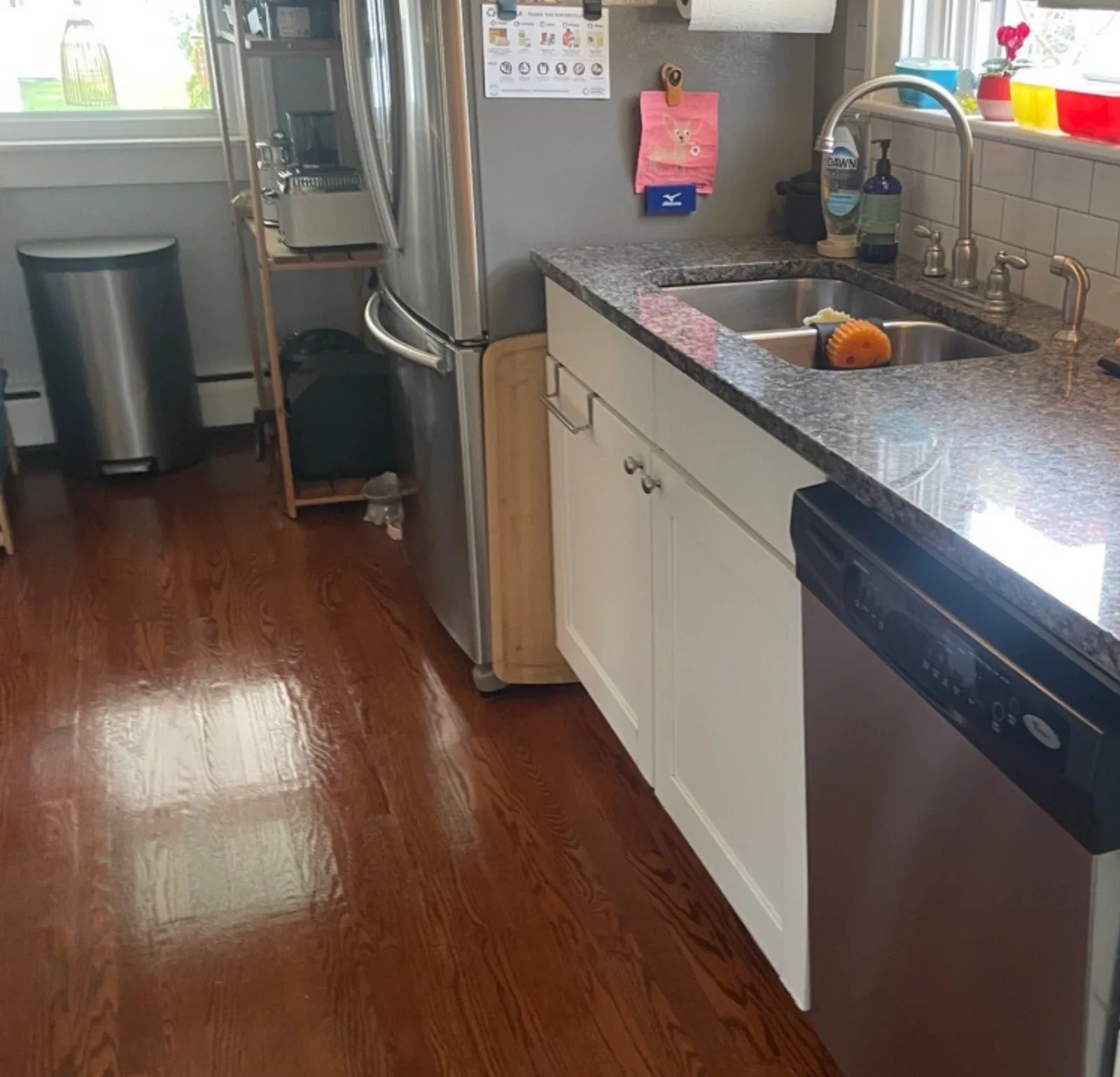 kitchen white cabinets stainless — cleaned by Verde Luxe Cleaning