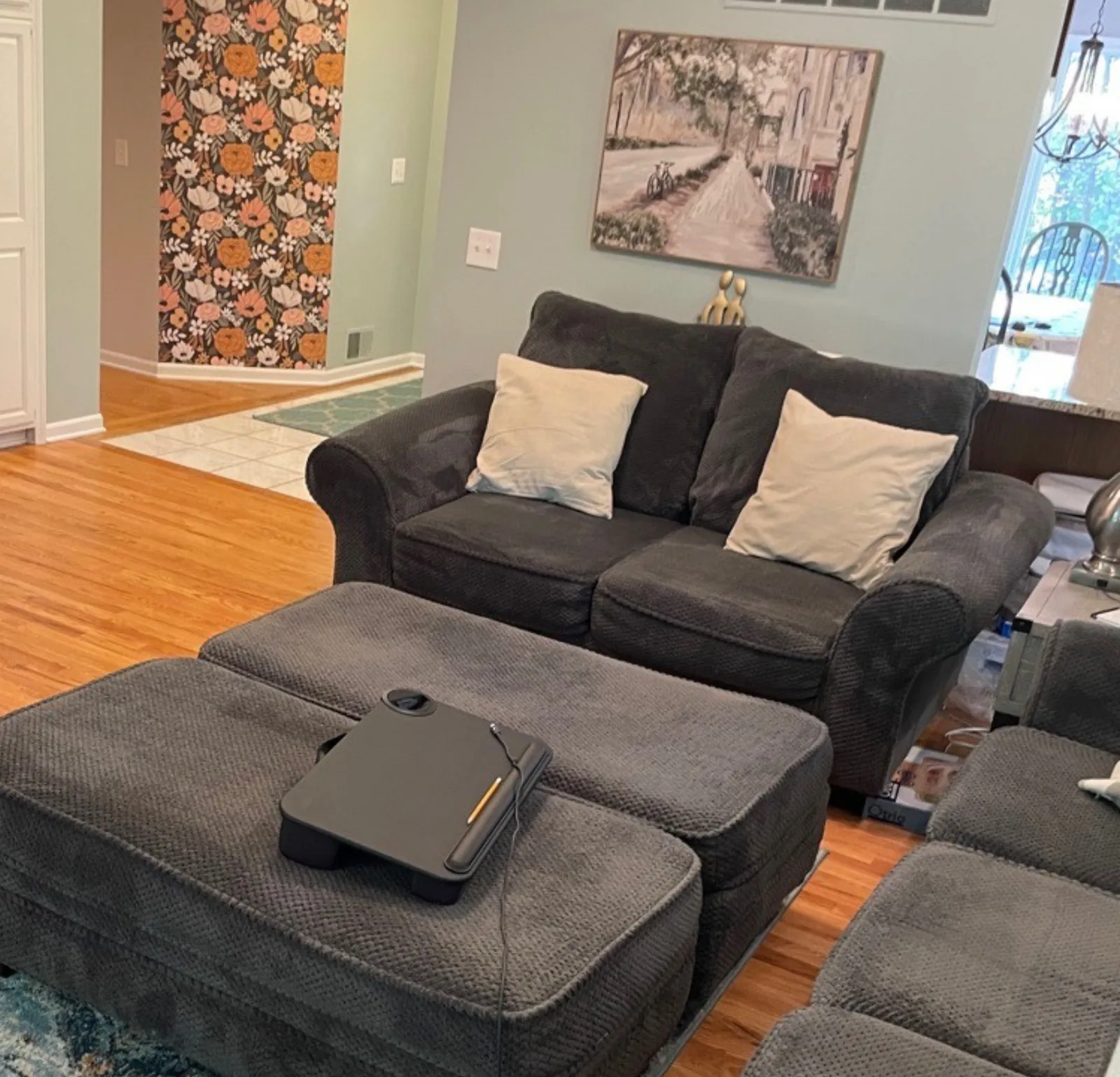 living room sofa hardwood — cleaned by Verde Luxe Cleaning